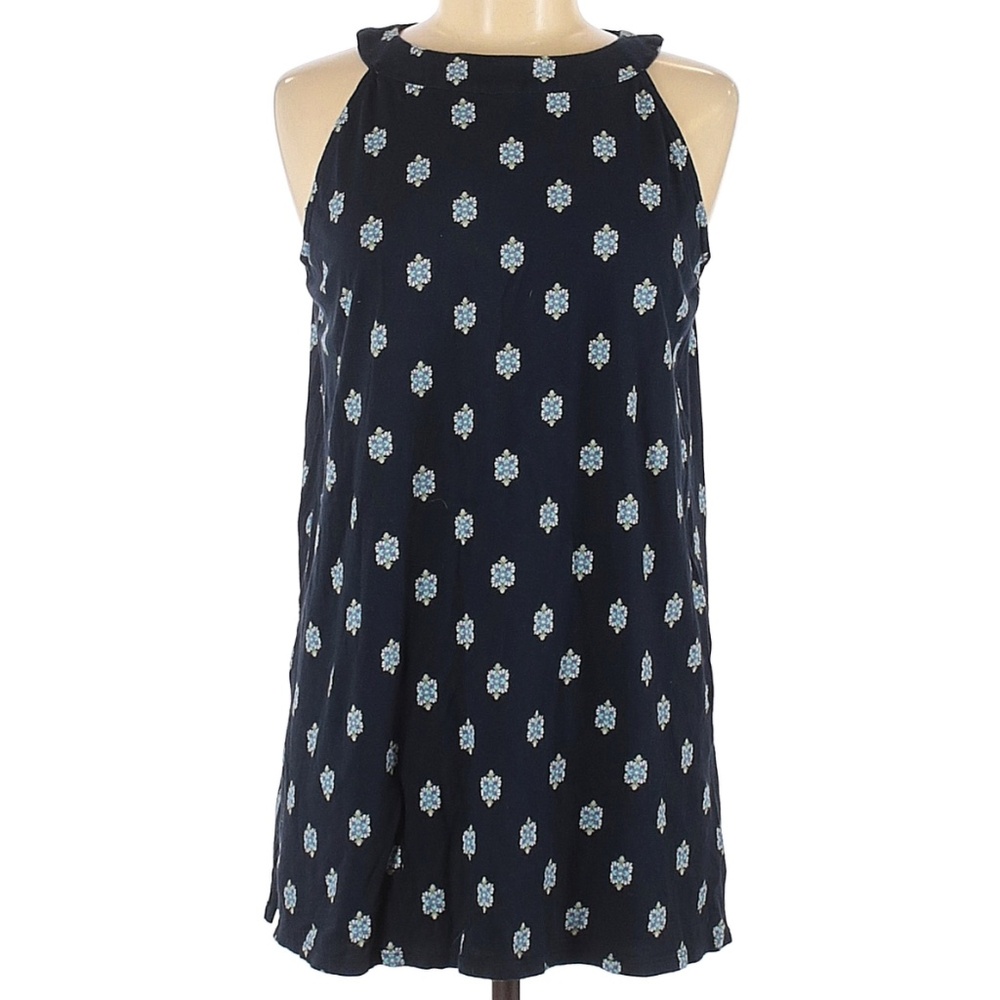 J. Jill navy blue geometric print tank top